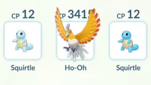 Shadow SHINY HO-OH vs Team Rocket Leader Cliff in Pokemon Go.