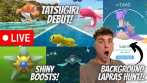 ✨Tatsugiri DEBUT, Background Lapras Hunt, Terrakion Raids and SHINY BOOSTS in Pokemon Go!✨